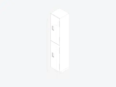 Locker - Resin - Locka - Classic - Double Tier Low-poly 3D model