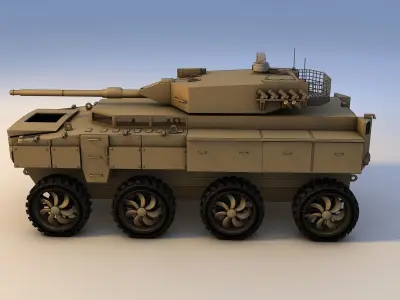 personal carier 8x8 3D model