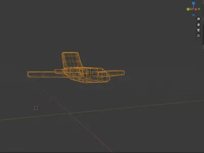 LowPolyPlane airplane in program Low-poly 3D model