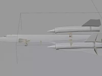 Lockheed SR-71 Blackbird Low-poly 3D model
