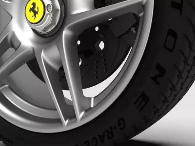 Ferrari Enzo rim wheel Tyre front 9 x 19 BBS design 3D model