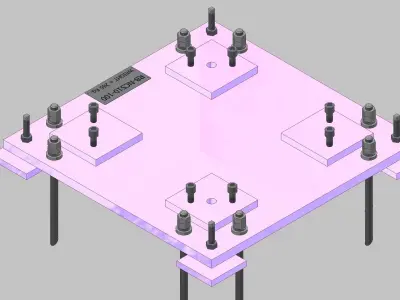 26391-Base for robot NACHI-NC510-Hight 100 3D model
