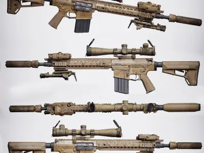 KAC M110k1 Low-poly 3D model