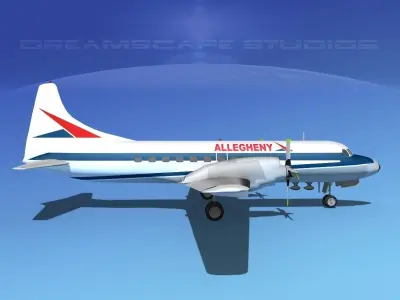 Convair CV-580 Allegheny 3D model