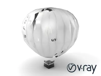 Modern High-Altitude Balloon 3D model pack Low-poly 3D model