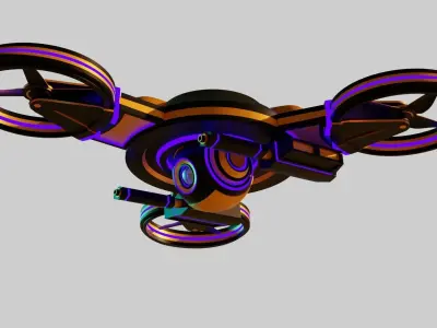 Tri Copter Low-poly 3D model