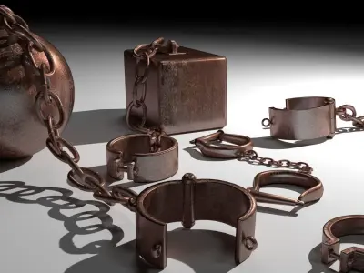 Old shackles 3D model