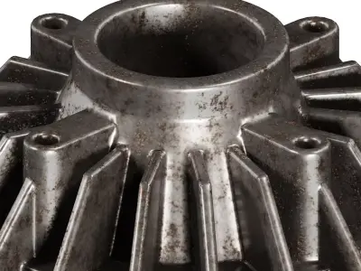 Rusty Engine Cooling Fan Clutch 3D model