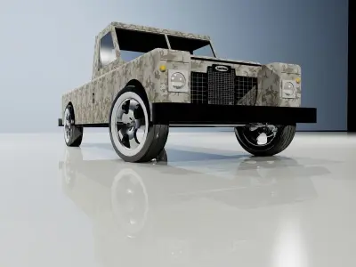1970 UK car LAND ROVER  3D model