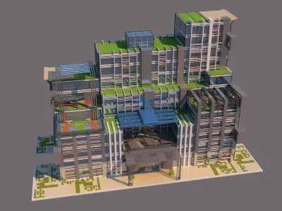 0058 - Commercial and Business Building 3D model