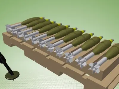 81mm Mortar Free 3D model