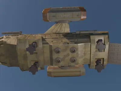 space cargo ship 3D model