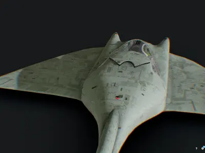 Sci-Fi Flying Vehicle Low-poly 3D model