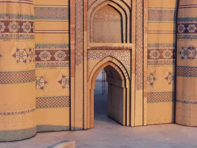 Uch Sharif Tample Low-poly 3D model