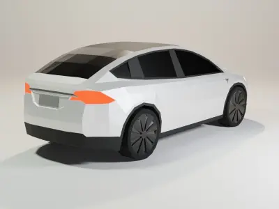 Low Poly Tesla Model X Low-poly 3D model