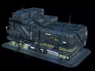 Cyberpunk Building 10 3D model
