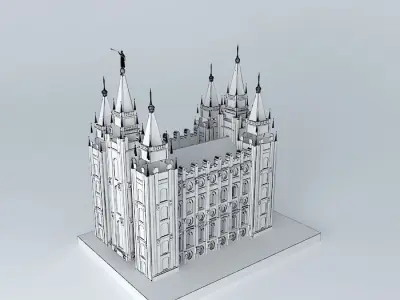 Mormon Temple Salt Lake City Free 3D model