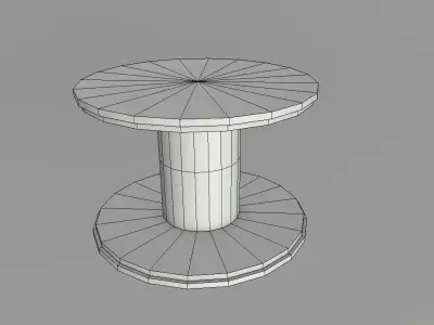 CABLE SPOOL Low-poly 3D model