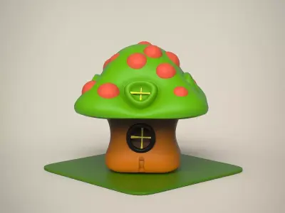 Cartoon house 3D model