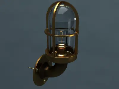 Old ship lamp dome 3D model