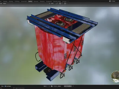 Dry-Type Transformer Low-poly 3D model
