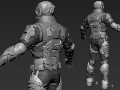 Sci-Fi Character Cerberus 3D model