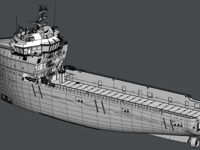 Platform Supply Vessel World Peridot 3D model