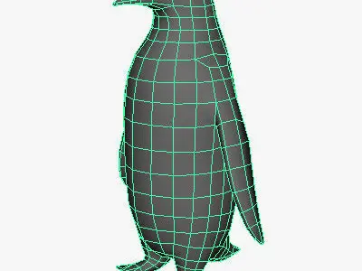 Low Poly Penguin Low-poly 3D model