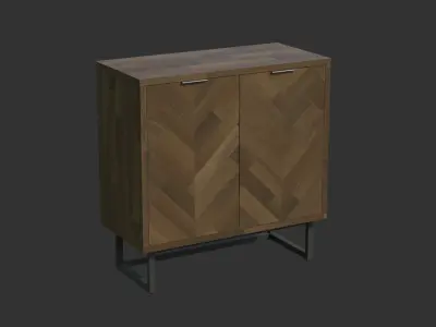 Modern Cabinet Pack Free low-poly 3D model