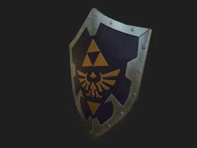 Zelda Link Shield Custom Free low-poly 3D model
