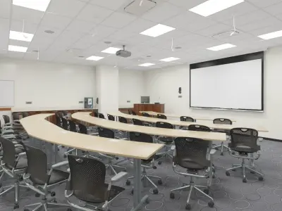 Classroom Architecture 006 V2 3D model