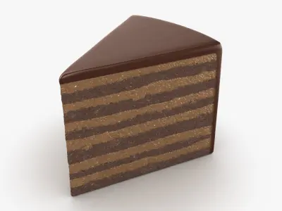 Moist Chocolate Cake 3D model