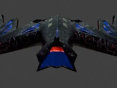 Fighter104 Low-poly 3D model