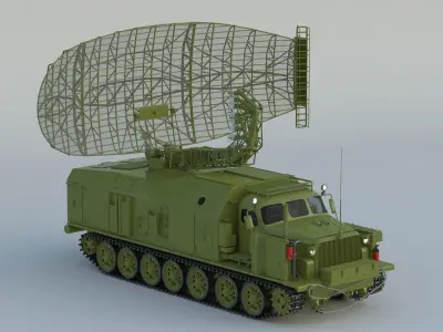 P-40 Radar Armour Long Track 3D model