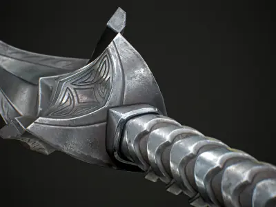 Fantasy Bow PBR Game-Ready Low-poly 3D model