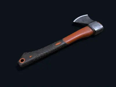Camping Axe Low-poly 3D model