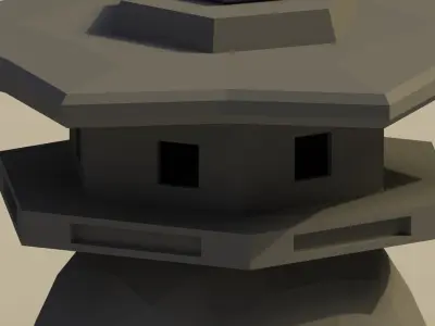 Low Poly Japanese Toro Low-poly 3D model