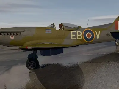 Supermarine Spitfire F Mk-14 - Mk-XIV 3D model