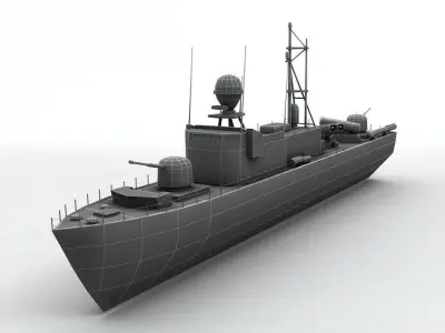  Albatros Class Fast Patrol Boat Military Ship Low-poly 3D model