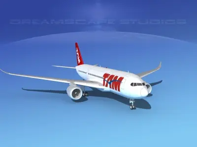 Airbus A350-800 TAM 3D model