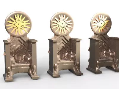 Black Star magicians Throne 3D model