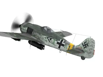 Focke Wulf - FW190 F8 - Green 1 3D model