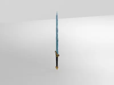 Fantasy Crystal Sword - Premium 3D Model 3D model