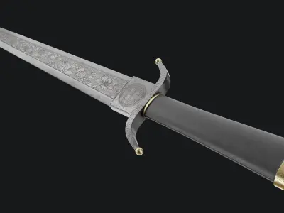 Falcon Dagger model weapon equipment 4k and 2k Free High Quality Free 3D model