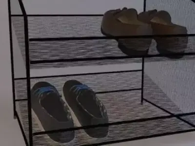 Shoe-Rack Metal Free 3D model
