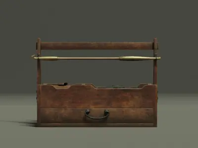 Japanese Smoking Set Low-poly 3D model