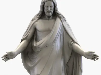 Jesus Statue 3D model purchase
