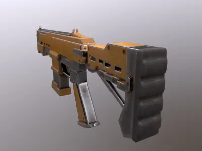 Xcom Game Rifle Low-poly 3D model