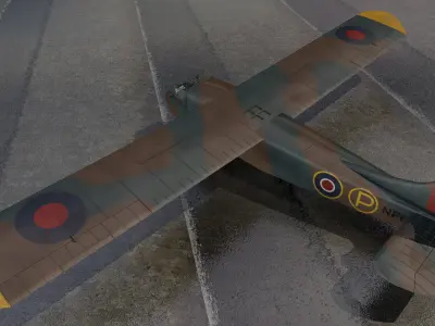 Waco Hadrian - RAF 3D model