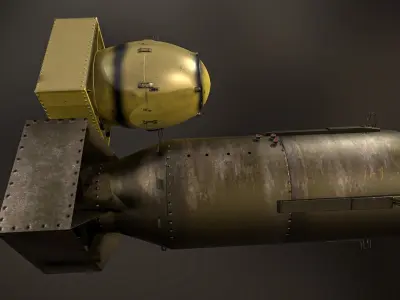 fat man and little boy nuclear weapon pack 3D model